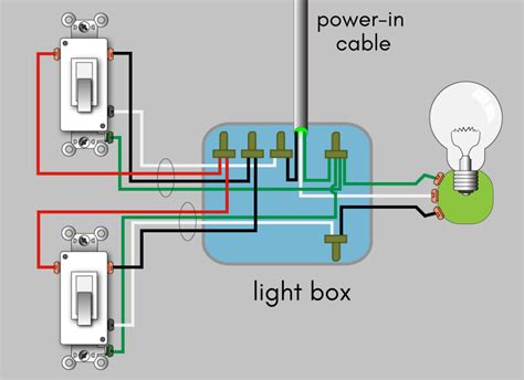 stacked light switch wiring diagram 